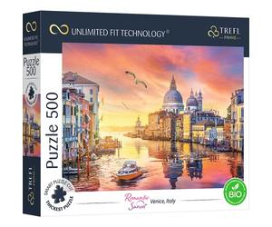 Trefl Prime - Puzzle UFT Romantic Sunset: Venice, Italy - 500 Elementi - Cartone Spessissimo, Venezia, Italia, Tramonto, Puzzle Moderno, Intrattenimento per Adulti e Bambini dai 10 anni in su