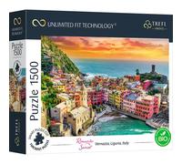Trefl Prime - Puzzle UFT Romantic Sunset: Vernazza, Liguria, Italy - 1500 Pezzi, Cartone più Spesso, BIO, ECO, Italia, Tramonto, Intrattenimento Creativo per Adulti e Bambini Sopra i 12 Anni