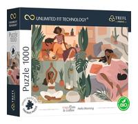 Trefl Prime - Puzzle Uft Yoga, Cats & Coffee: Hello Morning - 1000 Elementi, Cartone Più Spesso, Bio, Eco, Yoga, Gatti, Caffe, Riposo, Intrattenimento Creativo Per Adulti E Bambini Sopra I 12 Anni