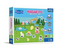 Trefl Primo - Magnetic Puzzle Set: Peppa Pig, I Giochi di Peppa - Puzzle Magnetici con Calamite Colorate, Schede di Ispirazione per Scene con i Personaggi di Peppa Pig, per Bambini dai 3 Anni in su