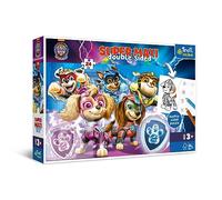 Trefl Primo - PAW Patrol: The Mighty Movie: La Squadra di Cani in Azione - 3in1: Puzzle 24 Tessere Grandi, Libro da Colorare, Gioco da Colorare con Elementi da Colorare
