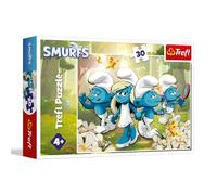 Trefl - Puffi, Avventure dei Puffi - Puzzle da 30 pezzi - Puzzle colorato con i personaggi del film, intrattenimento creativo, per bambini dai 3 anni in su