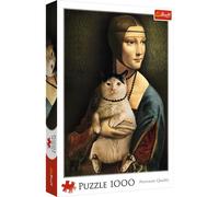 Trefl - Puzzle 1000 La signora con il gatto, Puzzle divertenti, Ritratto