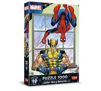 Trefl - Puzzle 1000 pezzi, Spider-Man e Wolverine: Natale, Premium Plus