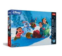 Trefl - Puzzle 1000 pezzi, Stich invernale, Premium Plus, Lilo&Stitch