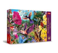 Trefl -Puzzle 1000 pezzi Tea Time: Un giardino per gli uccelli Premium Plus