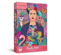 Trefl - Puzzle 1000 pezzi, Un'anima in fiore, Premium Plus, Frida Kahlo