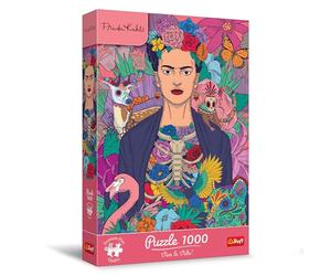 Trefl - Puzzle 1000 pezzi, Un'anima in fiore, Premium Plus, Frida Kahlo
