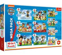 Trefl 10 in 1, 10, 12 a 48 Pezzi Personaggi Delle Fiabe, Bambole alte Arcobaleno per Bambini dai 4 anni in su Puzzle, Colore PAW Patrol, L'Affidabile Squadra Cinofila, 96001