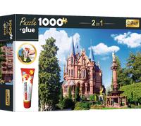 Trefl Puzzle 2 in 1 Castello Drachenburg, Germania 1000 pezzi con colla