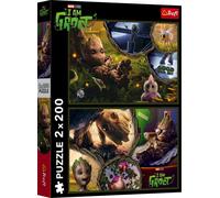 Trefl Puzzle Marvel Guardians of the Galaxy Io sono Groot – 2 x 200 pezzi – Set di 2