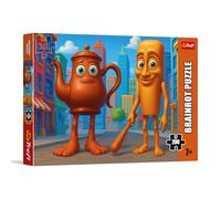 Trefl - Puzzle 200 pezzi, Gli eroi della città, BrainRots, 7+ | Sviluppo della concentrazione e dell’osservazione, alta qualità, regalo perfetto, puzzle colorati ricchi di dettagli