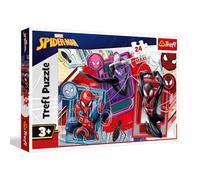 Trefl - Puzzle 24 Maxi, I sensi degli aracnidi, Spiderman, Marvel, 3+ | 24 elementi grandi, sviluppo della concentrazione e della percezione, alta qualità, regalo perfetto, personaggi delle fiabe