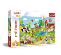 Trefl - Puzzle 24 Maxi Oggetti, neonati e animali, Babies and the Bear, 3+ | 24 elementi grandi, sviluppo della concentrazione e della percezione, alta qualità, regalo perfetto, personaggi delle fiabe