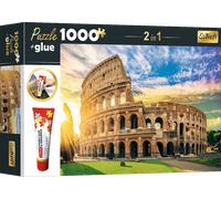 Trefl Puzzle 2in1 Anfiteatro di Flavio, Roma, Italia 1000 Pezzi con Colla