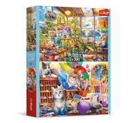 Trefl 2in1: Arte della Pittura-2 x 500 Pezzi-Set di Due Puzzle, Fai da te, Intrattenimento Creativo, per Adulti e Bambini dai 10 anni, Multicolore, 37530