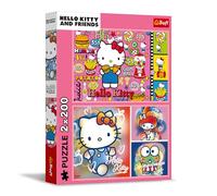 Trefl - Puzzle 2in1: Hello Kitty e i suoi Amici - 2 x 200 Pezzi - Confezione da Due Puzzle per Adolescenti