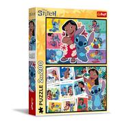 Trefl - Puzzle 2in1: Lilo & Stitch, La vita felice di Stitch - 2 x 200 Pezzi - Confezione da Due Puzzle per Adolescenti