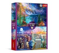 Trefl Puzzle 2in1: Un Giro di America-2 x 500 Pezzi-Set di Due Rompicapi, DIY, Passatempo Creativo, per Adulti e Bambini dai 10 anni, Colore mulitcolor, large, 37500