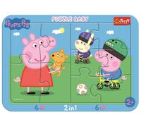 Trefl - Puzzle 2v1 Peppa Pig felice - 1-39 Pezzi