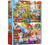 Trefl - Puzzle 2x500 L'arte della pittura - 500 Pezzi