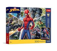 Trefl - Puzzle 300 pezzi, L'eroe nascosto, Spiderman, 8+ | Premium Plus UFT, Unisci i pezzi, Poster da collezione incluso nel set, Sviluppo della concentrazione e dell’osservazione