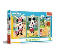 Trefl 3in1: Fireman Sam, La squadra della Stazione dei Vigili del Fuoco-3 x 50 Pezzi, Confezione con Tre Puzzle per Bambini dai 4 anni, Multicolore, 34881