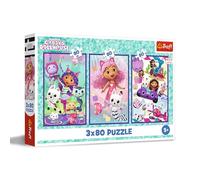 Puzzle 3x80 - giorni colorati di Gabby's Dollhouse