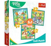 Trefl Famiglia iki The Family, Scopri i Treflik 3in1, 20 a 50 Pezzi-Puzzle Colorati con i Personaggi delle Fiabe, Diversi Gradi di Difficoltà, Divertimento per Bambini dai 3 anni, Multicolore, 34872