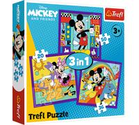 Trefl - Puzzle 3v1 Mickey: Topolino e la sua allegra ciurma - 1-39 Pezzi