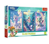 Trefl - Puzzle 3x50 Insieme in un mondo colorato - 40-99 Pezzi