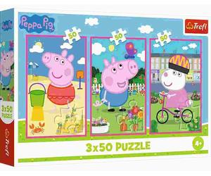 Trefl - Puzzle 3x50 Peppa Pig: Il potere dell'amicizia - 40-99 Pezzi