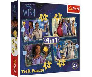 Trefl - Puzzle 4v1 Disney Wish: il sogno diventa realtà - 1-39 Pezzi