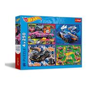 Trefl - Puzzle 4x250 pezzi, Auto da corsa, set di quattro puzzle | Per bambini e adulti dai 10 anni in su, alta qualità, intrattenimento creativo, pezzi perfettamente incastrabili
