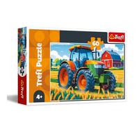 Trefl - Puzzle 60 pezzi, Il veicolo dell'agricoltore, 4+ | Sviluppo della concentrazione e della percezione, alta qualità, puzzle con personaggi delle fiabe, regalo perfetto