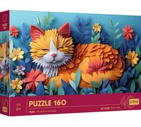 Trefl - Puzzle Arte della carta: Gatto - 160 Pezzi