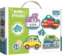 Trefl - Puzzle Baby Classic Veicoli, Trasporti, da 2 a 5 pezzi, 2+ | Puzzle per i più piccoli, 4 grandi puzzle, a forme per i più piccoli, personaggi delle fiabe, alta qualità