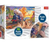 Trefl - Puzzle Cani più veloci di un treno + tappeto puzzle - 1000 Pezzi