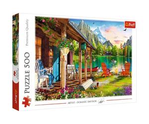 Trefl, Puzzle, Casetta in montagna, 500 Elementi, Qualità Premium, per adulti e Bambini da 10 anni