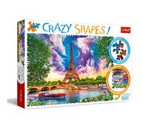 Trefl, Puzzle, Cielo sopra Parigi, 600 Elementi, Forme Pazze, Qualità Premium, per adulti e Bambini dai 10 anni