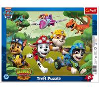 Trefl Puzzle con Cornice 25 Pezzi - Paw Patrol, Dino Rescue - 1 pz.