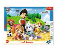 Trefl - Puzzle con cornice 25 pezzi, Paw Patrol na Tropie, Paw Patrol, | Puzzle per i più piccoli, 25 pezzi grandi, cornice e base rigida, puzzle con personaggi delle fiabe, alta qualità