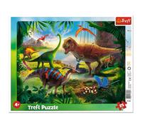 Trefl-Dinosauri 25 Pezzi, per Bambini dai 4 anni Puzzle, Colore, Rahmenpuzzle mit Unterlage