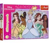 Trefl - Puzzle da 100 pezzi, sogni, principessa, con glitter | Puzzle per bambini dai 5 anni in su, con glitter, con personaggi dei cartoni animati, divertimento creativo, di alta qualità