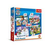Trefl - Puzzle da 35 a 70 pezzi, 4 in 1: Cose da cani, 4+ | Set di 4 puzzle, diversi livelli di difficoltà, sviluppo della concentrazione e della percezione, alta qualità