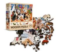 Trefl Puzzle dell'amicizia con i cani, 1000 elementi, artigianato in legno, forme irregolari, 100 figure di animali, puzzle moderno di alta qualità, fai da te, per adulti e bambini a partire dai 12