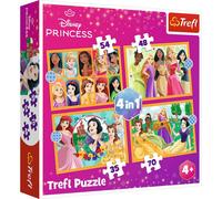 trefl Puzzle delle Principesse Disney: märchen 4in1 (35,48,54,70 pezzi