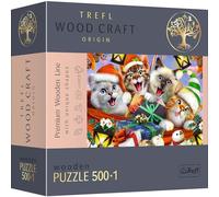 Puzzle Di Natale Gatti TREFL Wood Craft Origin 501 Pezzi