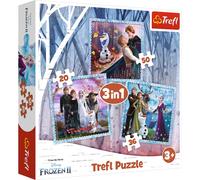 Trefl, Puzzle, Disney Frozen 2, da 20 a 50 Elementi, 3 set, Racconto Magico,per Bambini da 3 anni