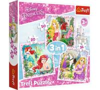 Trefl 916 34842 EA 3 in 1 Disney Princess, Multicolored